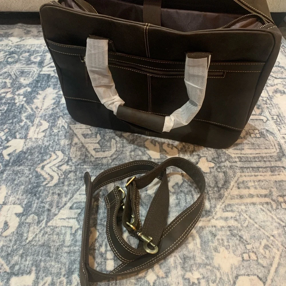 Classic Brown Leather Men's Bag